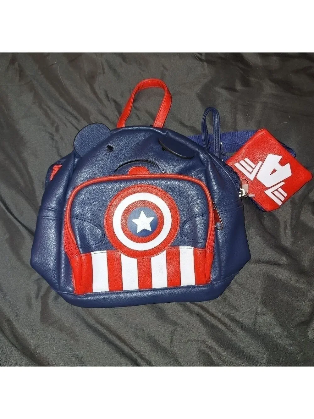 Captain America Bear Backpack with Coin Purse Small